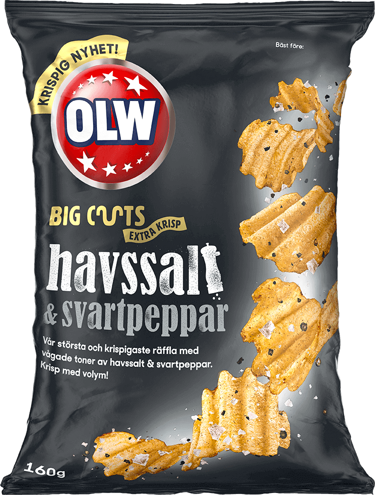 OLW Big Cut Havssalt & Svartpeppar 160g