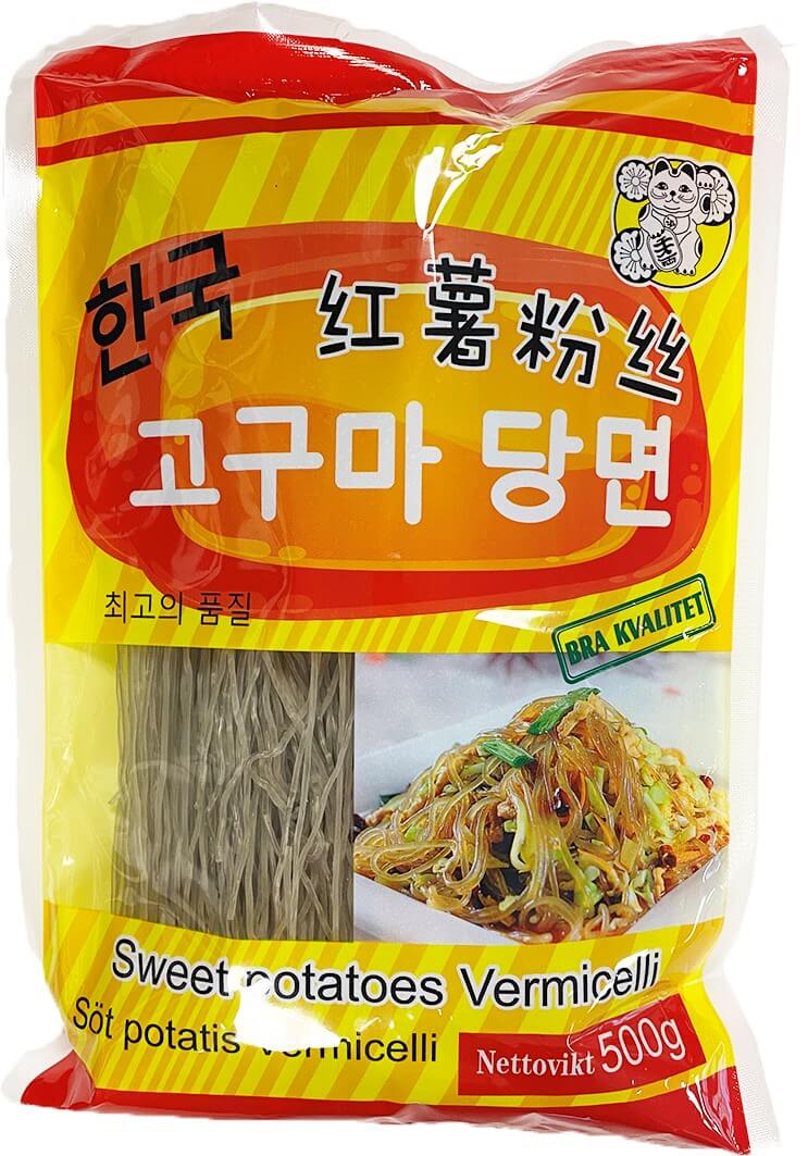 Koreanska Sötpotatis Nudlar 500g