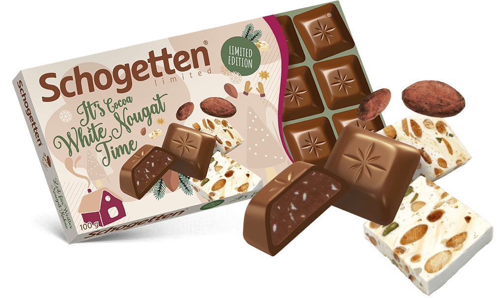 Schogetten Chocolate Cocoa White Nougat 100g