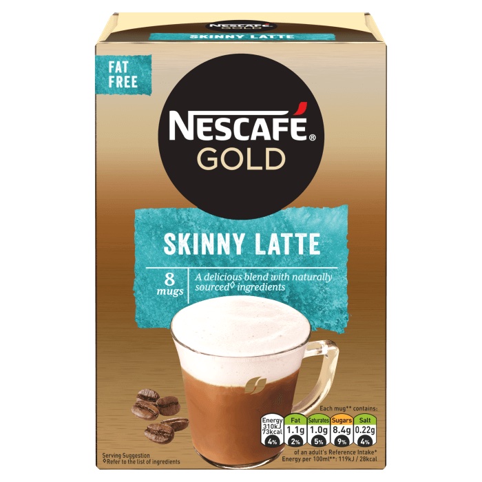 Nescafe Skinny Latte Instant Coffee 156g