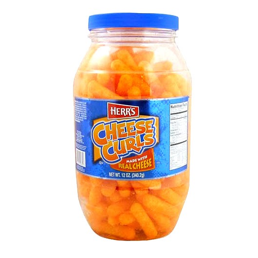 Herrs Cheese Curls Barrel 340g