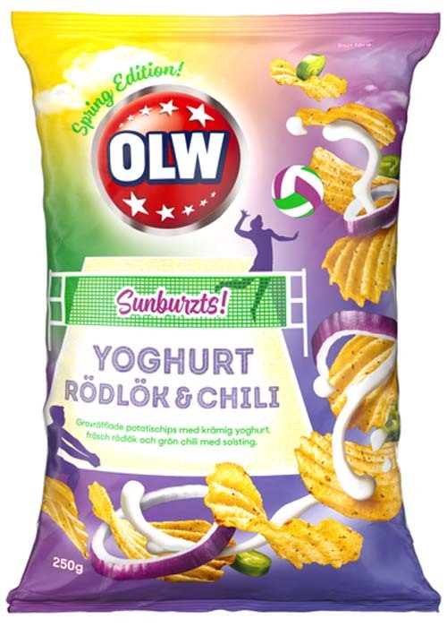 OLW Sunburzts Yoghurt Rödlök & Chili 250g