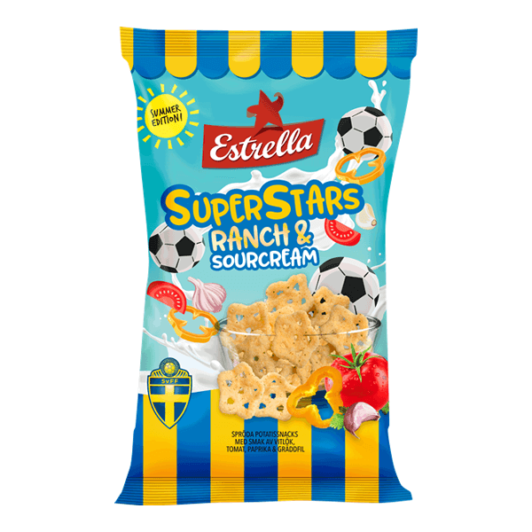 Estrella Superstars Ranch & Sourcream 85g