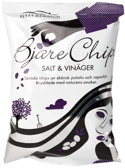 Köp Bjäre Chips Salt & Vinäger 75g (BF: 2022-11-03) hos Coopers Candy