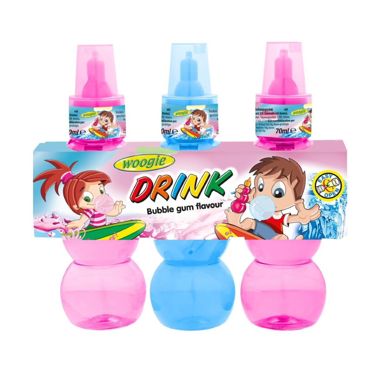 Woogie Drink Bubble Gum 3-pack 210ml