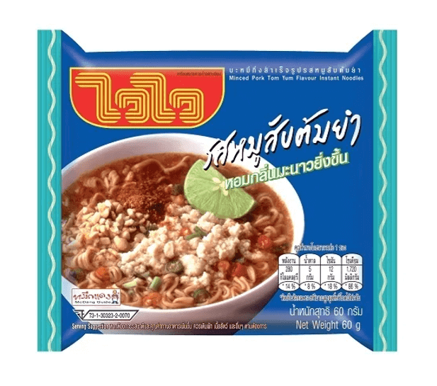 Wai Wai Instant Noodles Tom Yum Minced Pork 60g