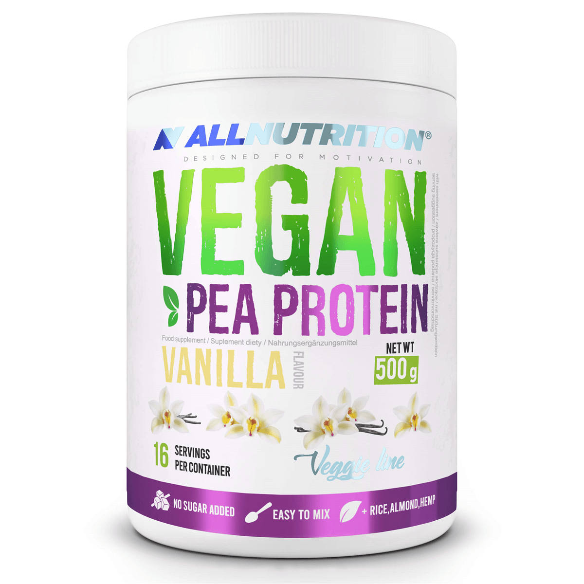 Allnutrition Vegan Pea Protein - Vanilla 500g