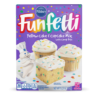 Pillsbury Funfetti Yellow Cake & Cupcake Mix 432g