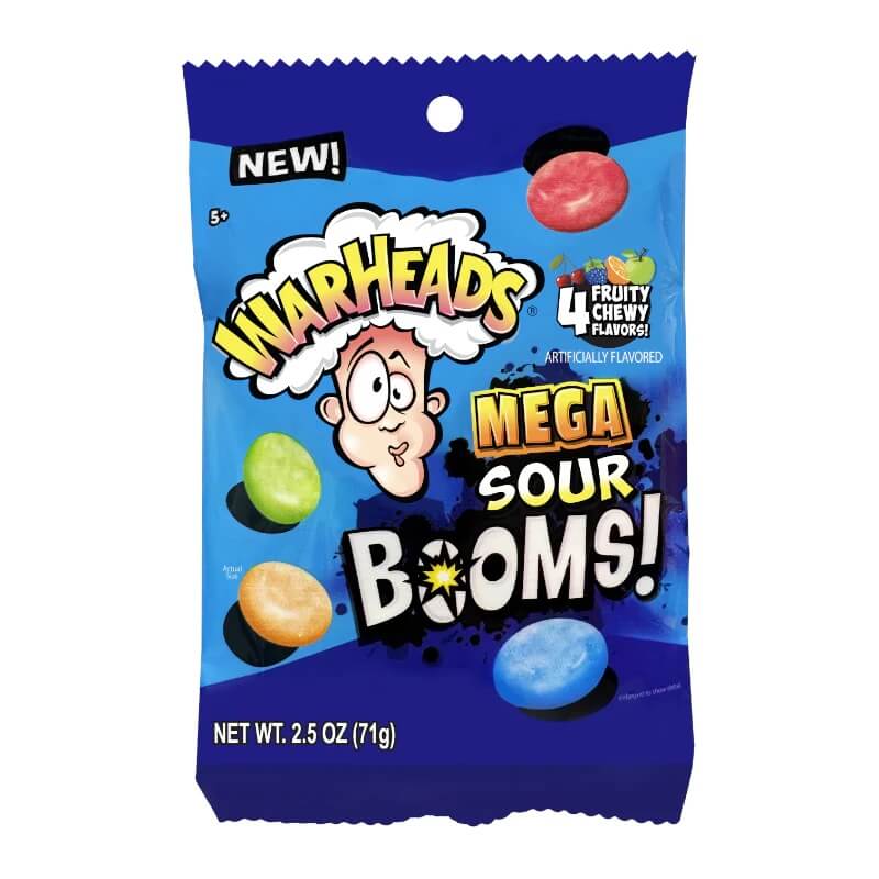 Läs mer om Warheads Mega Sour Booms 71g