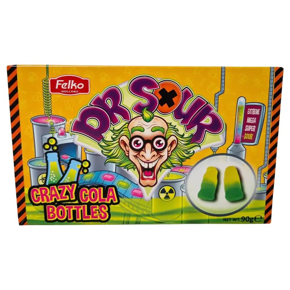 Läs mer om Dr Sour Crazy Cola Bottles 90g