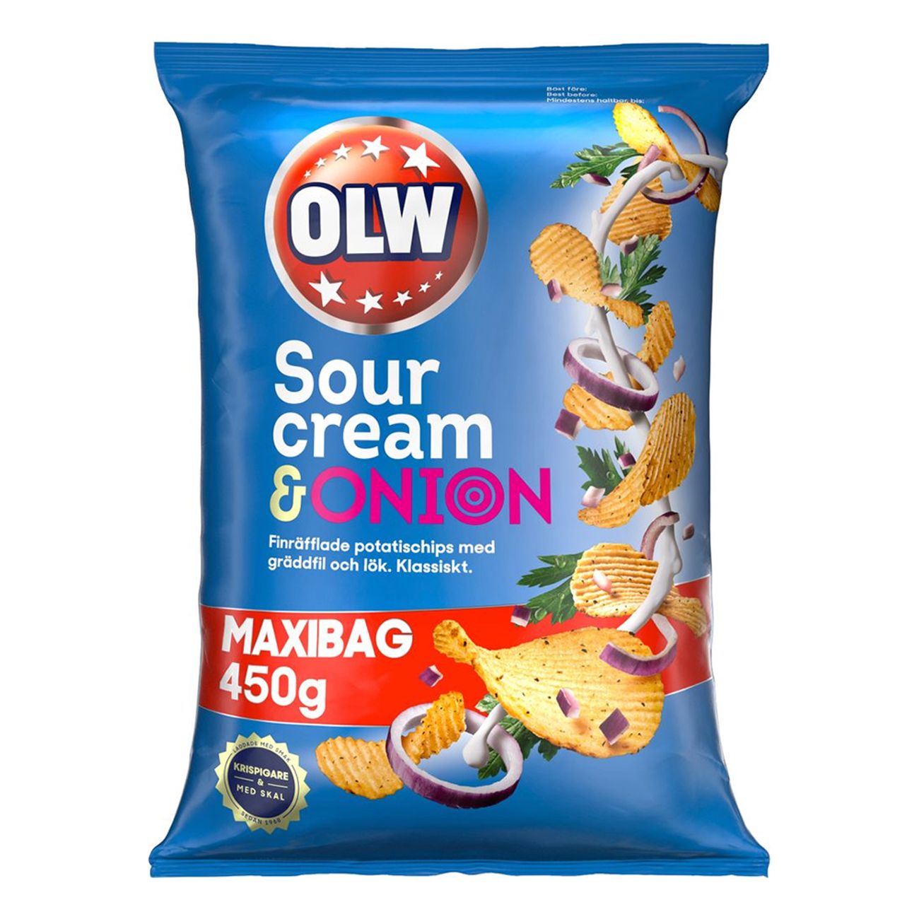 Läs mer om OLW Maxibag Sourcream & Onion 450g