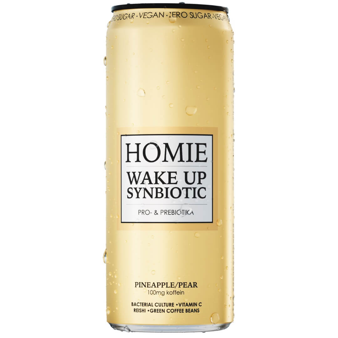 Läs mer om Homie Wake Up Synbiotic Pineapple/Pear 33cl