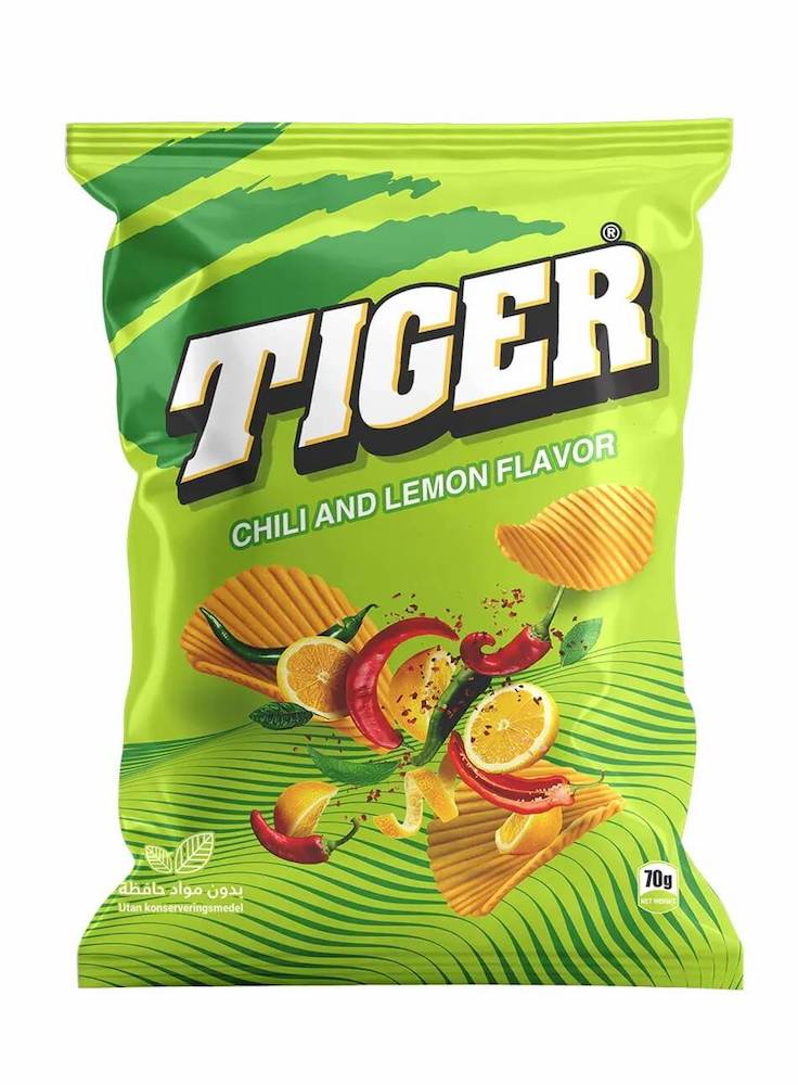 Läs mer om Tiger Chips Chili & Lemon 70g