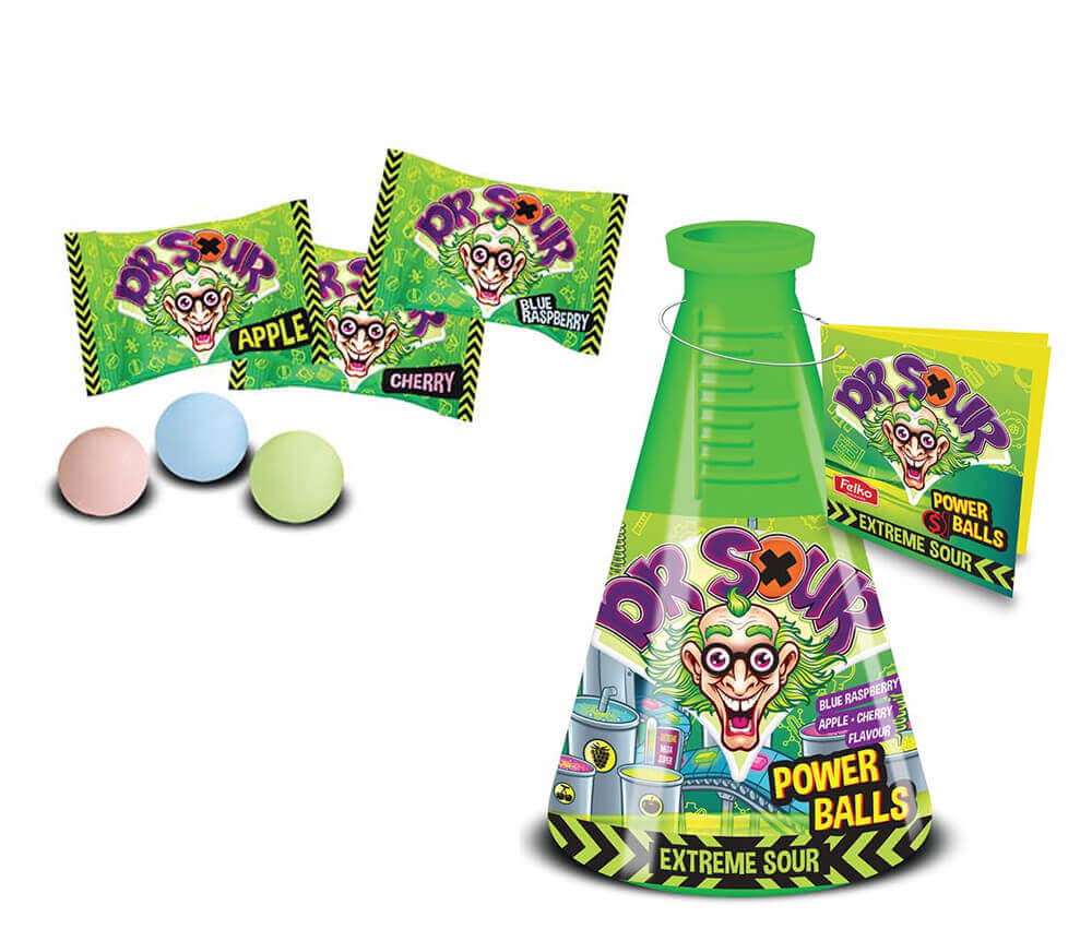 Läs mer om Dr Sour Power Balls Coin Bank 15g