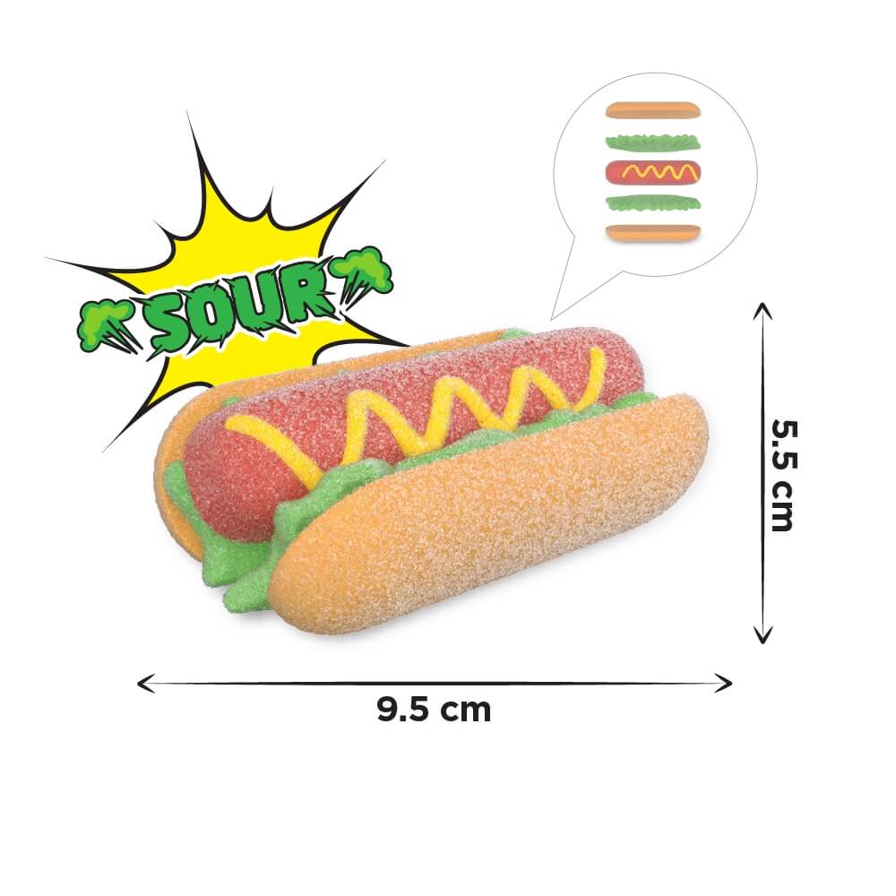 Läs mer om Yammiez Mallow Sour Hot Dog 50g