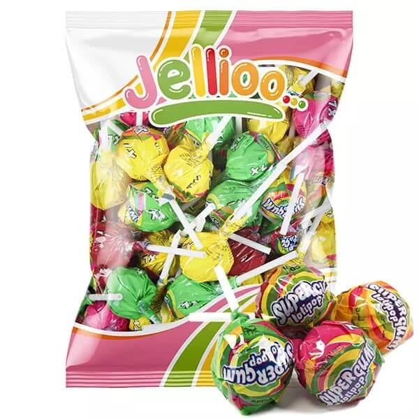 Läs mer om Super Gum Lollipop Gum Mix 53st