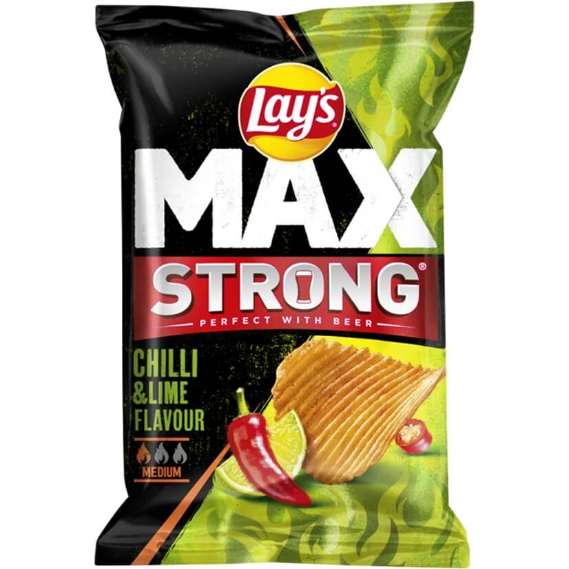 Lays MAX Strong Chilli & Lime Chips 150g