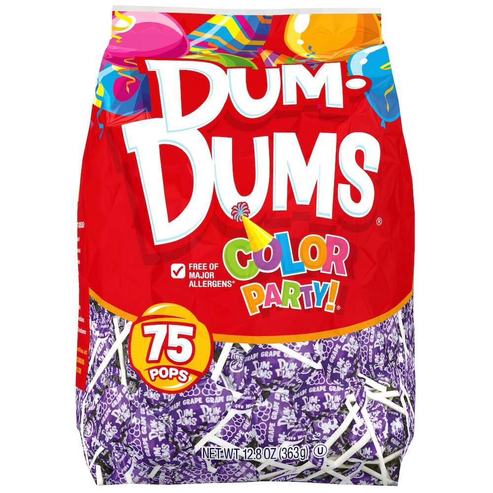 Dum Dums Color Party Purple Grape 75-Pack