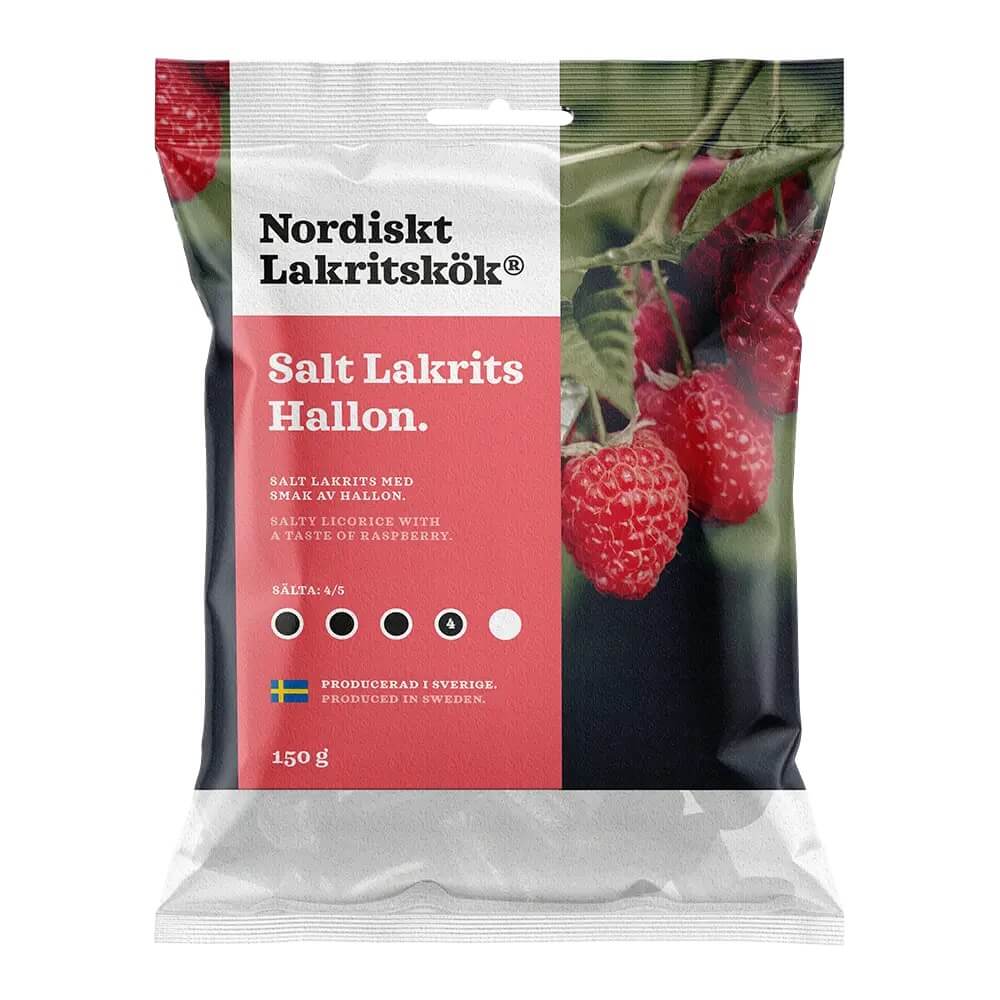 Läs mer om Nordiskt Lakritskök Salt Lakrits Hallon 150g