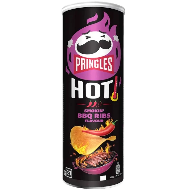 Läs mer om Pringles Hot Smokin BBQ Ribs Flavour 160g