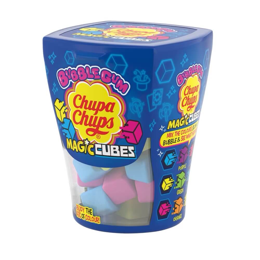 Läs mer om Chupa Chups Bubblegum Magic Cubes 86g