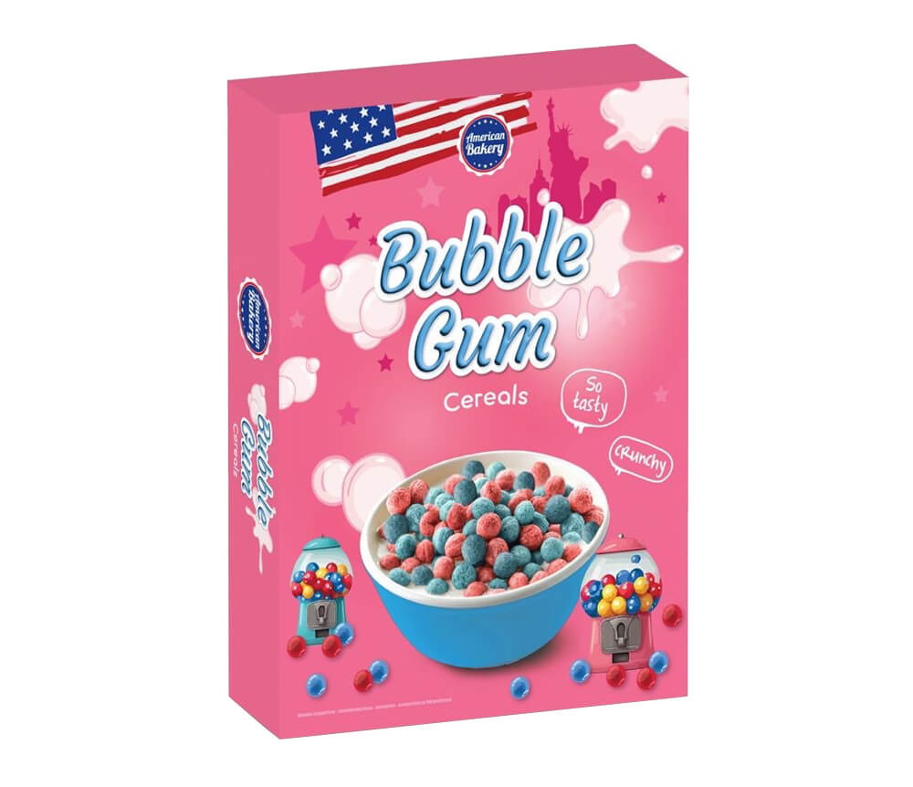 Läs mer om American Bakery Bubble Gum Cereal 180g