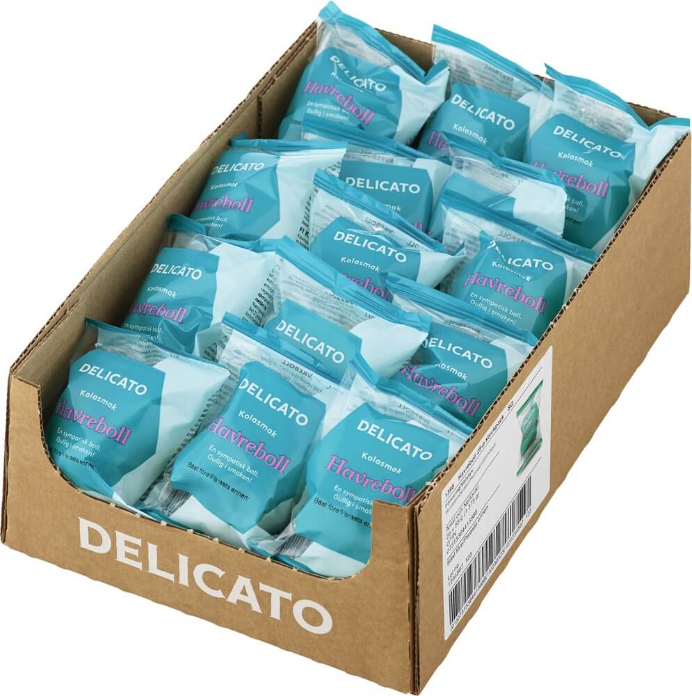 Läs mer om Delicato Havreboll 55g x 25st