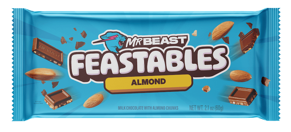 Läs mer om MrBeast Feastables Almond Milk Chocolate Bar 60g